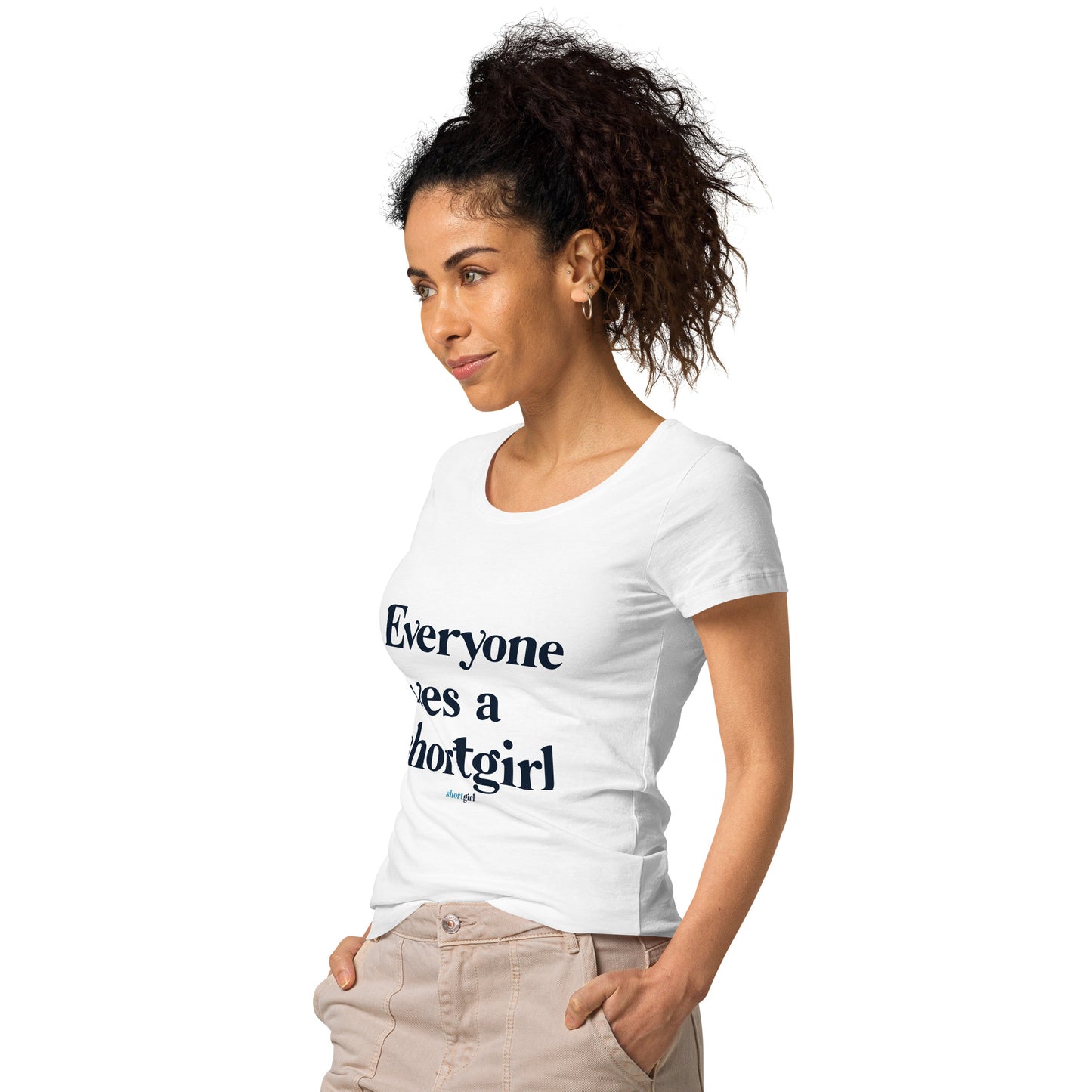 Women’s basic organic t-shirt - Everyone Loves a shortgirl