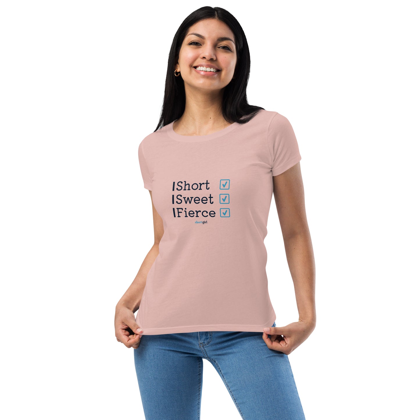 Women’s fitted t-shirt - Short Sweet Fierce