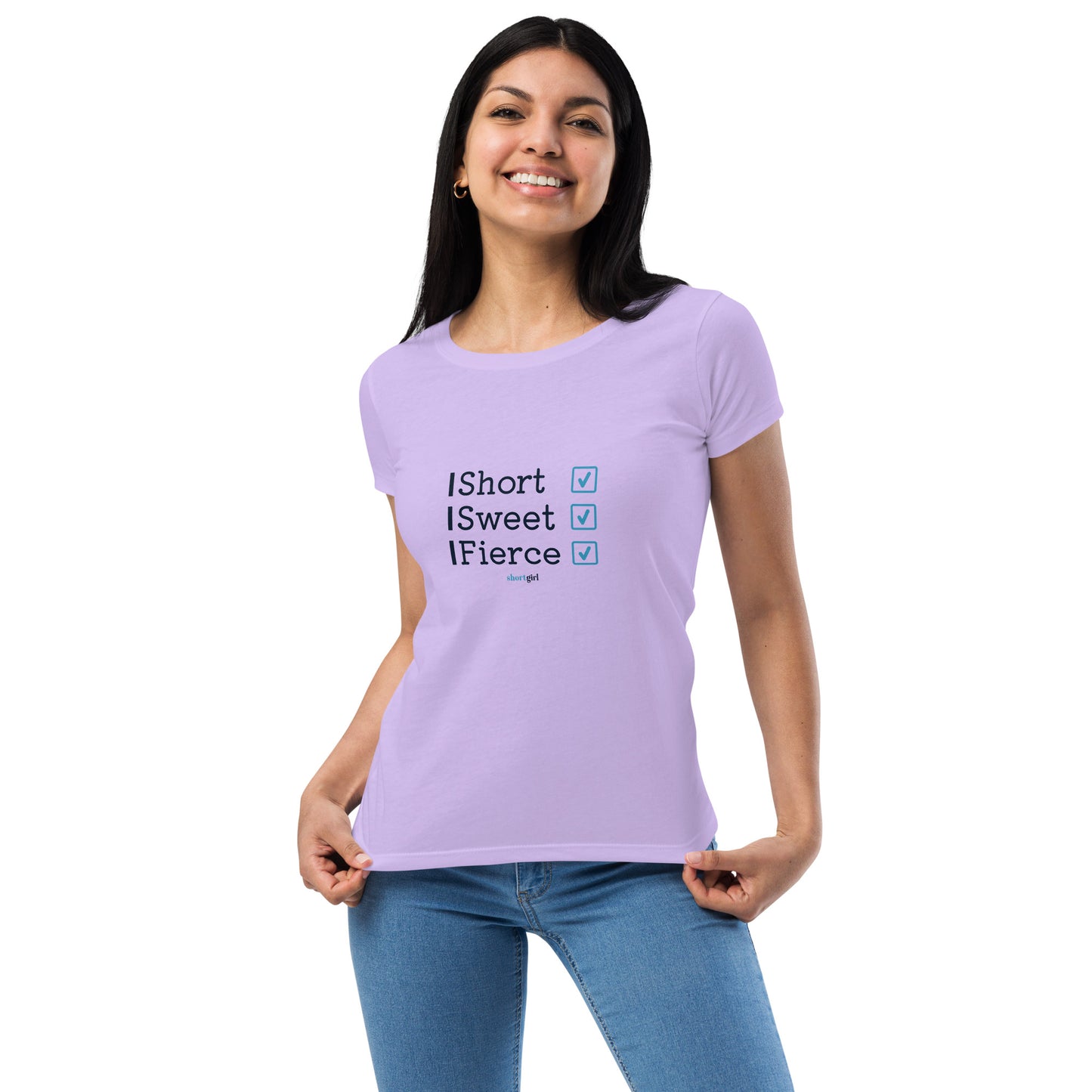 Women’s fitted t-shirt - Short Sweet Fierce