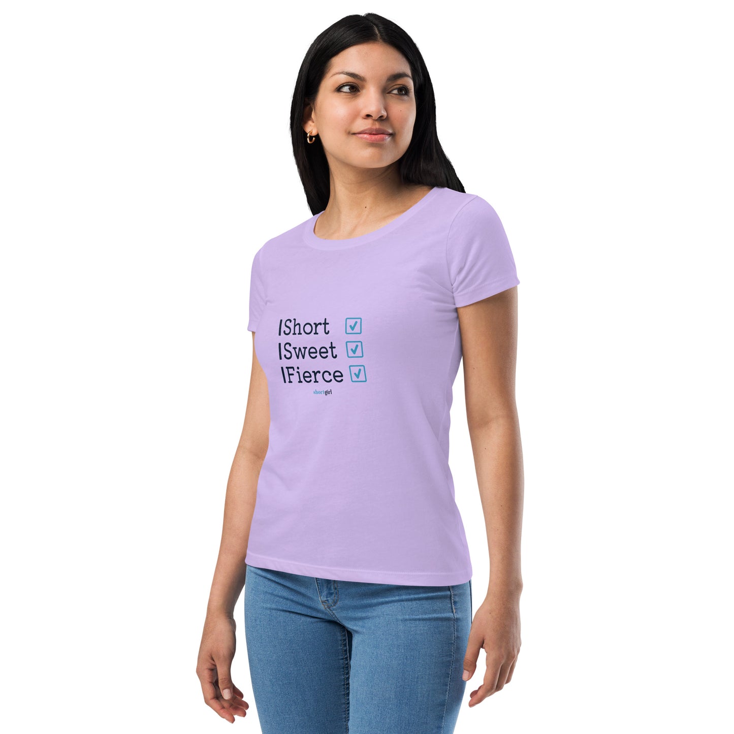 Women’s fitted t-shirt - Short Sweet Fierce