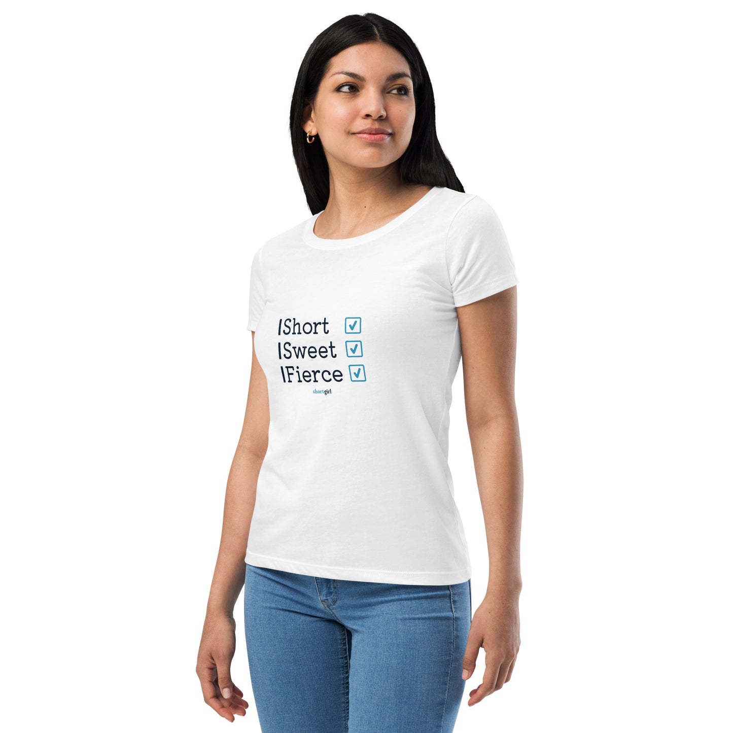 Women’s fitted t-shirt - Short Sweet Fierce