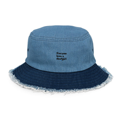 Distressed denim bucket hat - Everyone loves a shortgirl