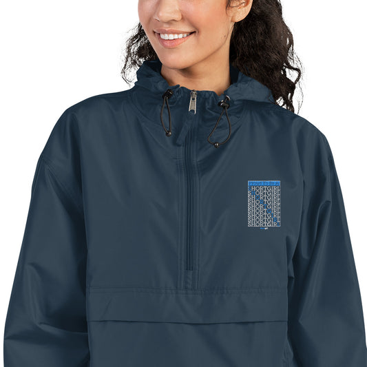 Embroidered Champion Packable Jacket - Proud to be a shortgirl