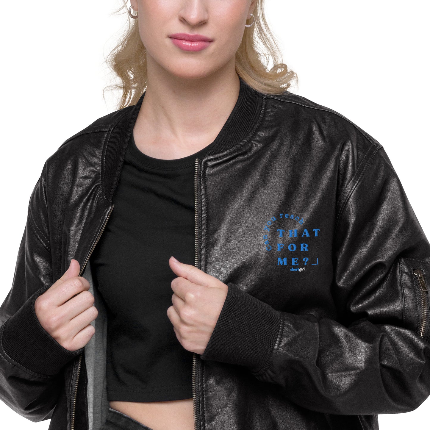 Leather Bomber Jacket - Can you reach that for me?