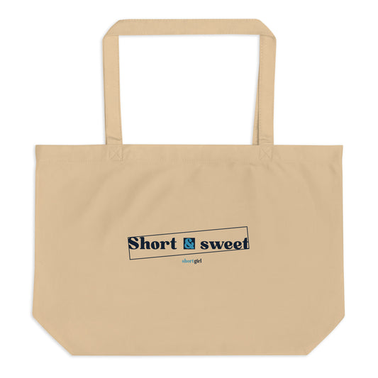 Large organic tote bag - Short & sweet