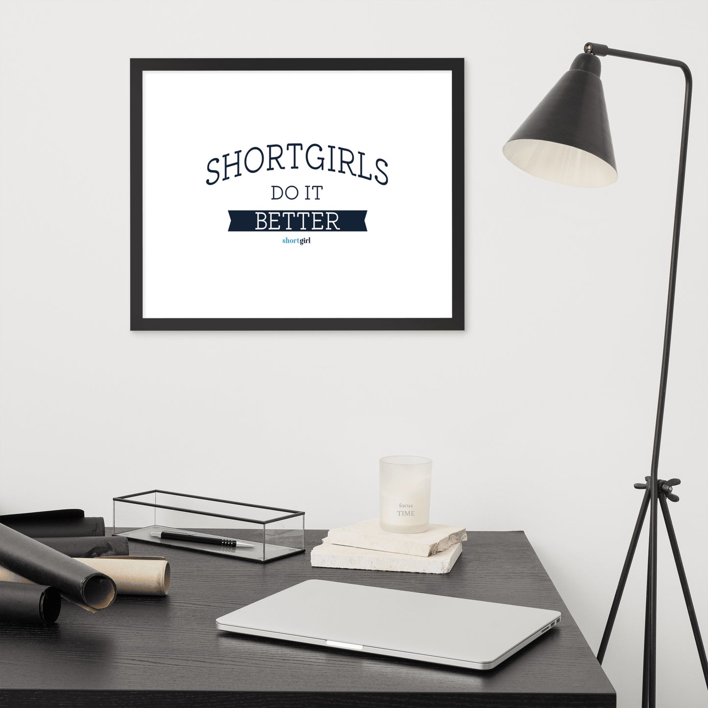 Framed photo paper poster - shortgirl do it better