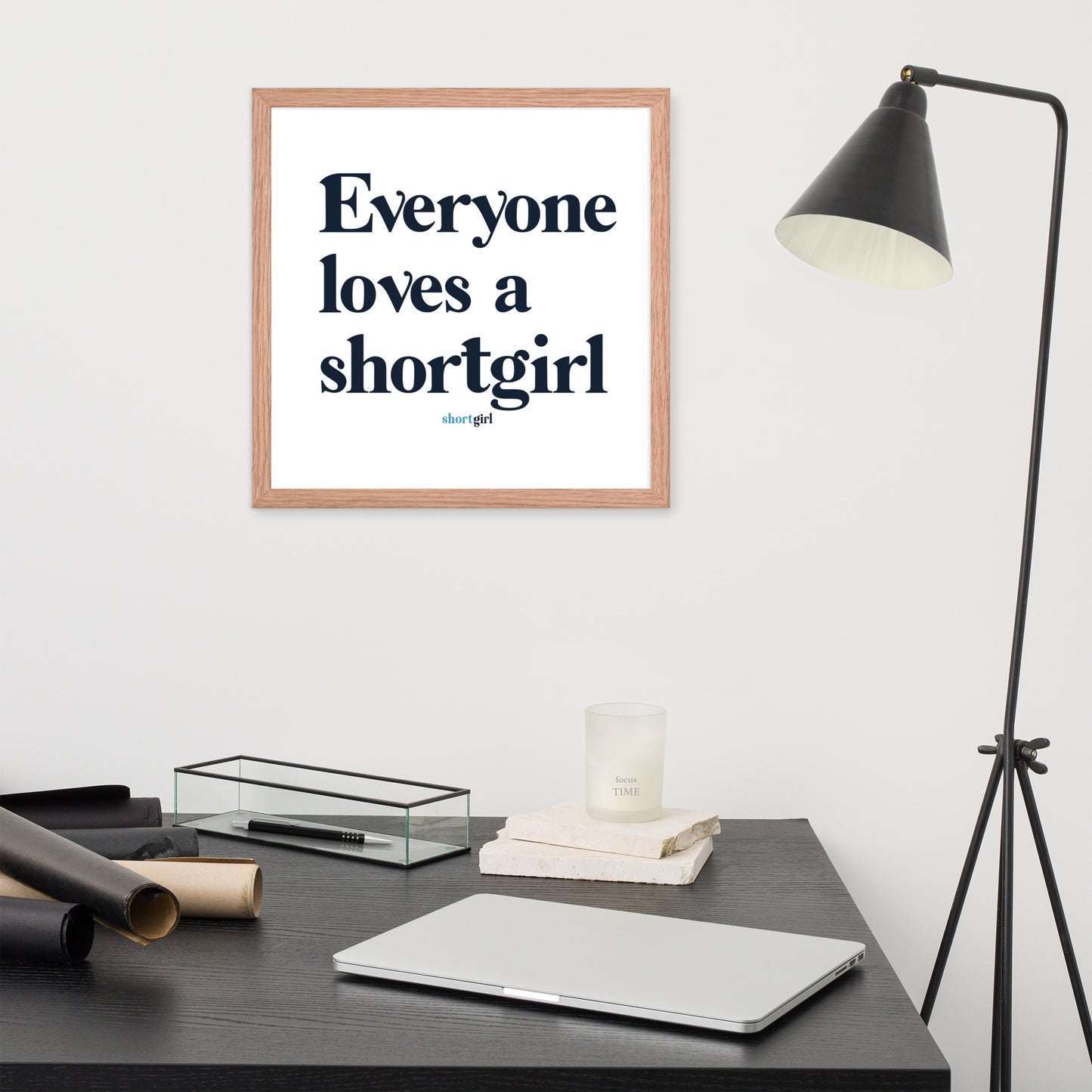 Framed photo paper poster - Everyone loves a shortgirl