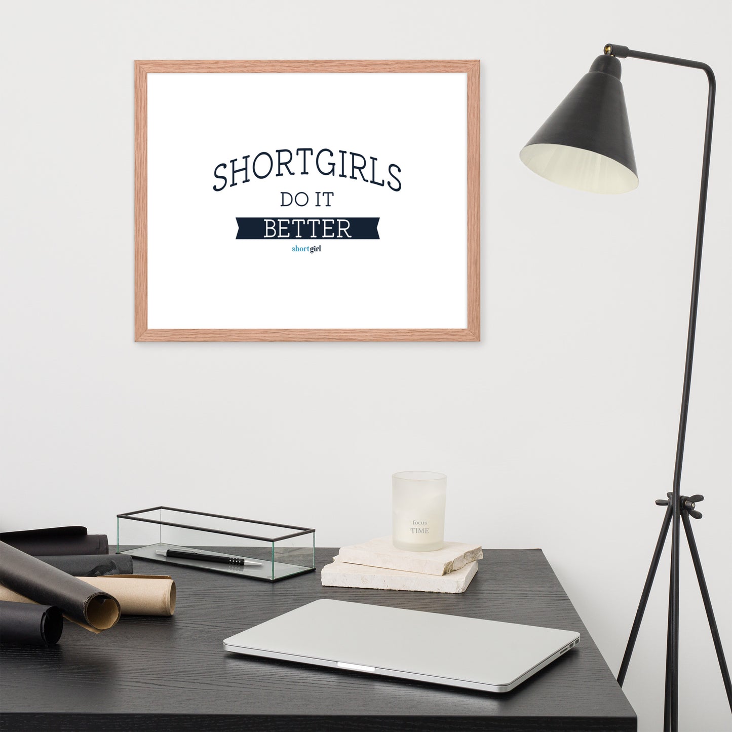 Framed photo paper poster - shortgirl do it better
