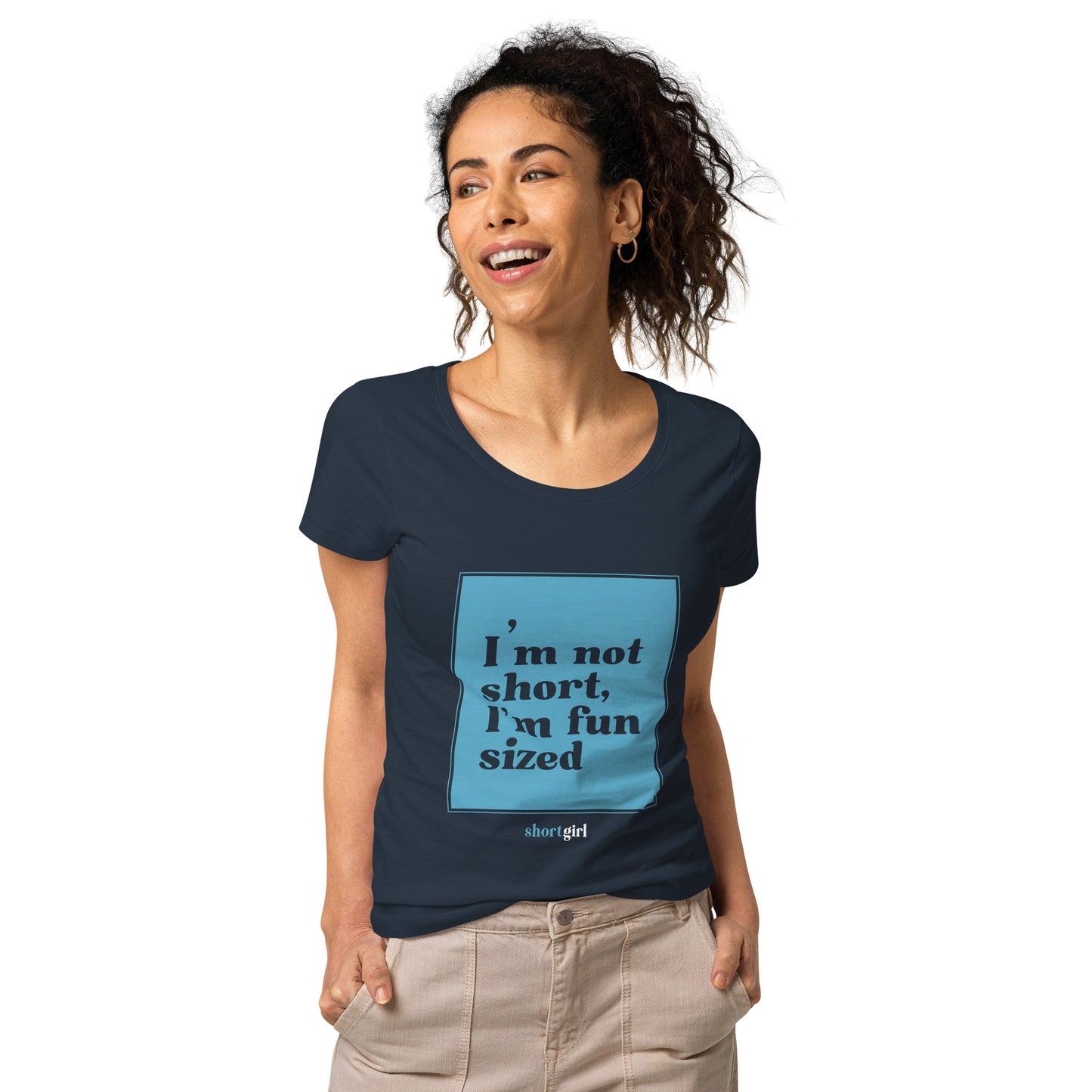 Women’s basic organic t-shirt - I'm not short, I'm fun sized