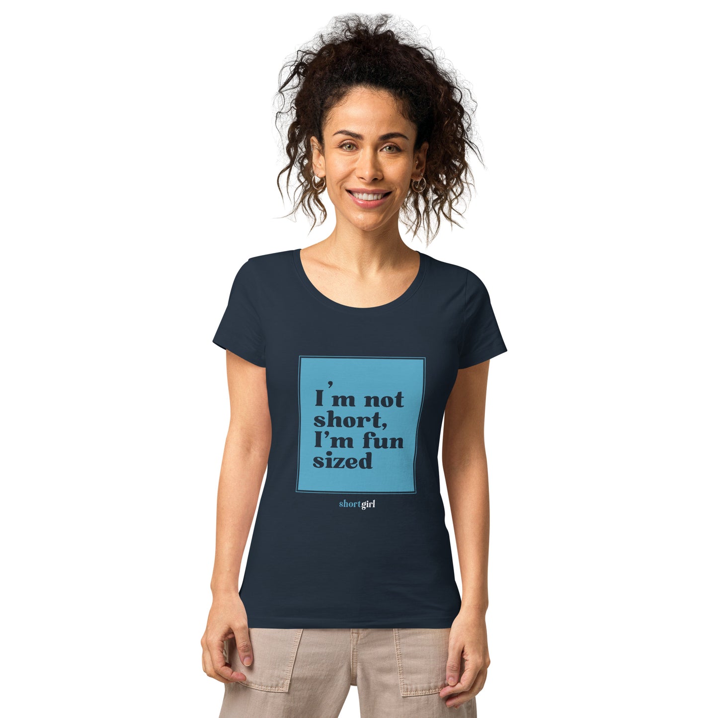 Women’s basic organic t-shirt - I'm not short, I'm fun sized